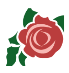 A part of Hotel Romantic logo picturing a rose